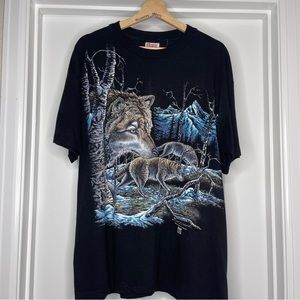 1995 Single Stitch Wolves Large Print 🐺